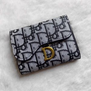 “DIOR” Monogram Saddle Wallet